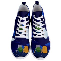 Adventure Time Jake And Finn Night Men s Lightweight High Top Sneakers by Sarkoni
