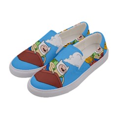 Cartoon Adventure Time Jake And Finn Women s Canvas Slip Ons by Sarkoni