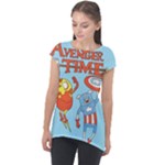 Adventure Time Avengers Age Of Ultron Cap Sleeve High Low Top