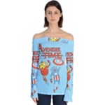 Adventure Time Avengers Age Of Ultron Off Shoulder Long Sleeve Top