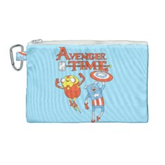 Adventure Time Avengers Age Of Ultron Canvas Cosmetic Bag (large) by Sarkoni