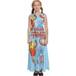 Adventure Time Avengers Age Of Ultron Kids  Satin Sleeveless Maxi Dress