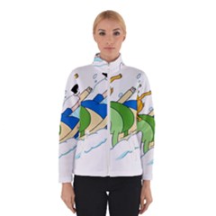 Adventure Time Finn And Jake Snow Women s Bomber Jacket by Sarkoni
