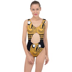 Adventure Time Jake  I Love Food Center Cut Out Swimsuit by Sarkoni