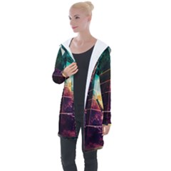 Tropical Forest Jungle Ar Colorful Midjourney Spectrum Trippy Psychedelic Nature Trees Pyramid Longline Hooded Cardigan by Sarkoni