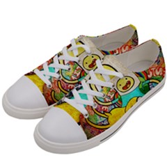 Painting Illustration Adventure Time Psychedelic Art Men s Low Top Canvas Sneakers by Sarkoni