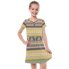 Seamless Pattern Egyptian Ornament With Lotus Flower Kids  Cross Web Dress by Hannah976
