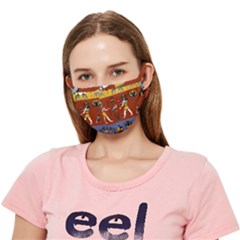 Ancient Egyptian Religion Seamless Pattern Crease Cloth Face Mask (adult) by Hannah976