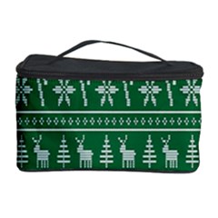 Wallpaper Ugly Sweater Backgrounds Christmas Cosmetic Storage Case by artworkshop