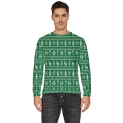Wallpaper Ugly Sweater Backgrounds Christmas Men s Fleece Sweatshirt by artworkshop