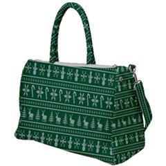 Wallpaper Ugly Sweater Backgrounds Christmas Duffel Travel Bag by artworkshop