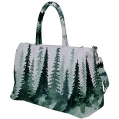 Tree Watercolor Painting Pine Forest Duffel Travel Bag by Hannah976