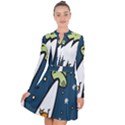 Ufo Alien Unidentified Flying Object Long Sleeve Panel Dress View1