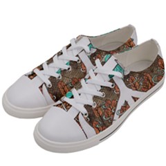 Psychedelic Art Painting Peace Drawing Landscape Art Peaceful Men s Low Top Canvas Sneakers by Sarkoni