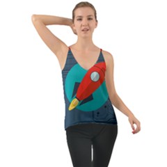 Rocket With Science Related Icons Image Chiffon Cami by Bedest