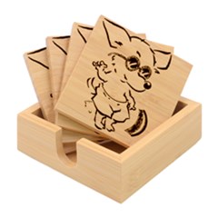 Beach Chihuahua Dog Pet Animal Bamboo Coaster Set