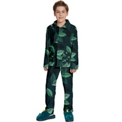 Foliage Kids  Long Sleeve Velvet Pajamas Set