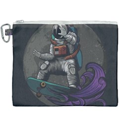Illustration Astronaut Cosmonaut Paying Skateboard Sport Space With Astronaut Suit Canvas Cosmetic Bag (xxxl) by Ndabl3x