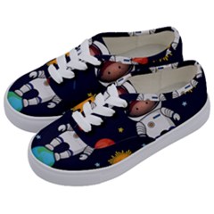 Boy Spaceman Space Rocket Ufo Planets Stars Kids  Classic Low Top Sneakers by Ndabl3x