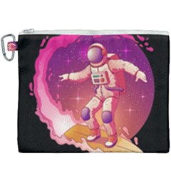 Astronaut Spacesuit Standing Surfboard Surfing Milky Way Stars Canvas Cosmetic Bag (xxxl) by Ndabl3x