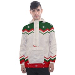 Merry Christmas Happy New Year Men s Front Pocket Pullover Windbreaker by artworkshop