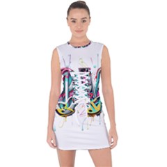 Graffiti Love Lace Up Front Bodycon Dress by essentialimage