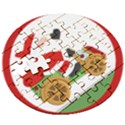 Christmas Santa Claus Wooden Puzzle Round View3