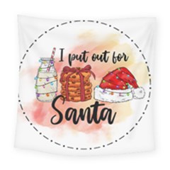 Santa Cookies Christmas Square Tapestry (large) by Sarkoni