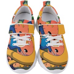 Finn And Jake Adventure Time Bmo Cartoon Kids  Velcro Strap Shoes