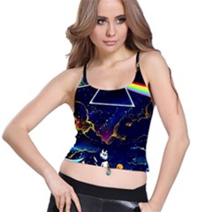 Trippy Kit Rick And Morty Galaxy Pink Floyd Spaghetti Strap Bra Top by Bedest