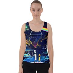 Trippy Kit Rick And Morty Galaxy Pink Floyd Velvet Tank Top by Bedest