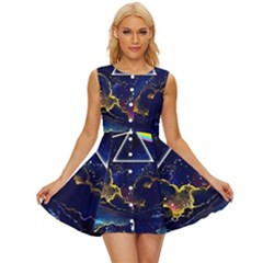 Trippy Kit Rick And Morty Galaxy Pink Floyd Sleeveless Button Up Dress by Bedest