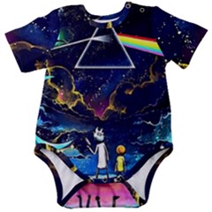 Trippy Kit Rick And Morty Galaxy Pink Floyd Baby Short Sleeve Bodysuit by Bedest