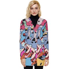 Graffiti Monster Street Theme Button Up Hooded Coat  by Bedest