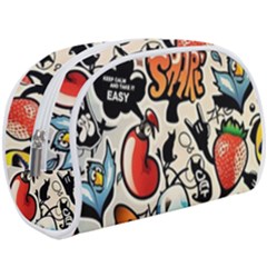 Comical Words Animals Comic Omics Crazy Graffiti Make Up Case (large) by Bedest