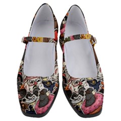 Stickerbomb Crazy Graffiti Graphite Monster Women s Mary Jane Shoes by Bedest