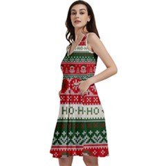 Ugly Sweater Merry Christmas  Sleeveless V-neck Skater Dress With Pockets by artworkshop
