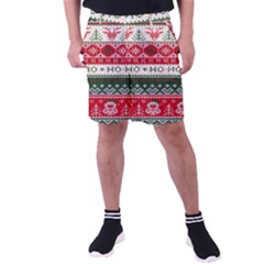 Ugly Sweater Merry Christmas  Men s Pocket Shorts by artworkshop