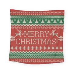 Merry Christmas  Pattern Square Tapestry (small) by artworkshop