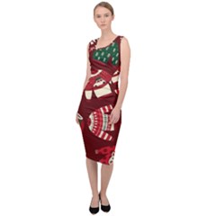 Ugly Sweater Wrapping Paper Sleeveless Pencil Dress by artworkshop