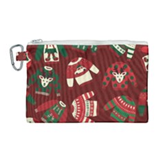 Ugly Sweater Wrapping Paper Canvas Cosmetic Bag (large) by artworkshop