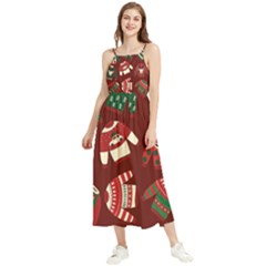 Ugly Sweater Wrapping Paper Boho Sleeveless Summer Dress by artworkshop