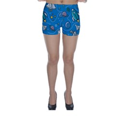 About Space Seamless Pattern Skinny Shorts by Hannah976
