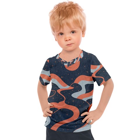 Dessert And Mily Way  pattern  Kids  Sports T-shirt by coffeus