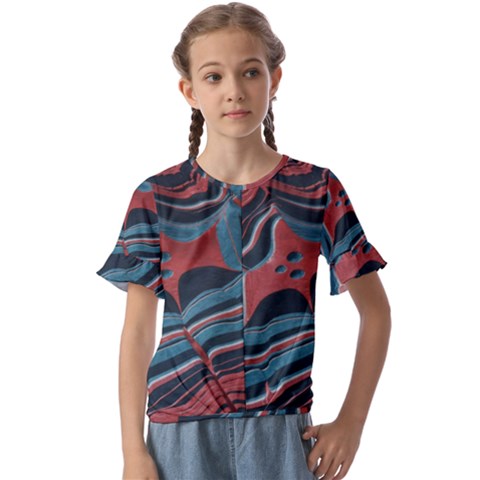 Dessert Land  pattern  All Over Print Design Kids  Cuff Sleeve Scrunch Bottom T-shirt by coffeus