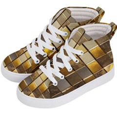 Golden Mosaic Tiles  Kids  Hi-top Skate Sneakers by essentialimage