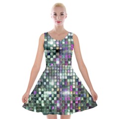 Disco Mosaic Magic Velvet Skater Dress by essentialimage365