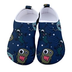 Monster Alien Pattern Seamless Background Men s Sock-style Water Shoes by Hannah976
