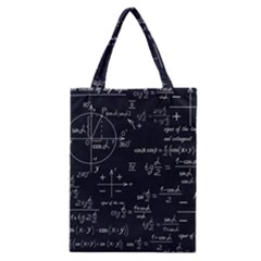 Mathematical Seamless Pattern With Geometric Shapes Formulas Classic Tote Bag by Hannah976