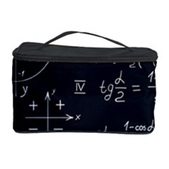 Mathematical Seamless Pattern With Geometric Shapes Formulas Cosmetic Storage Case by Hannah976